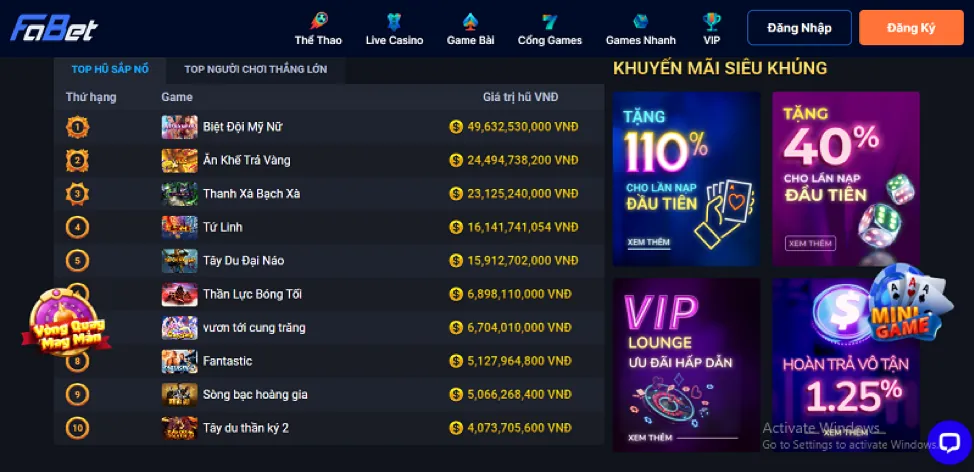 Sự kiện và giải đấu cwin09 với quà tặng