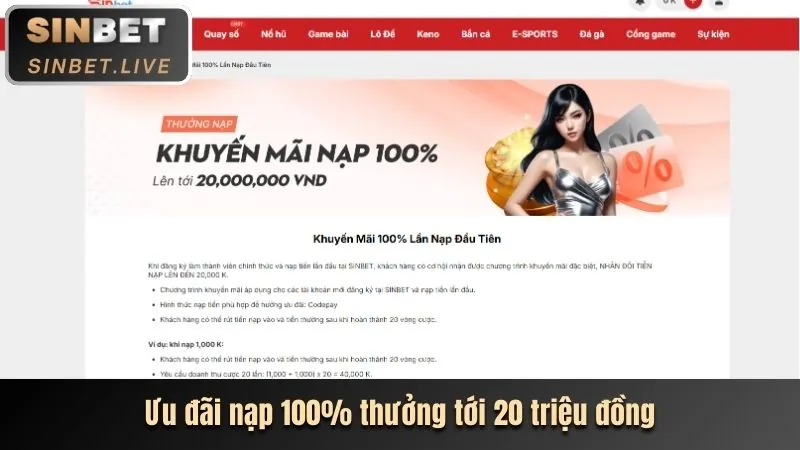 Hình ảnh khuyến mãi nạp tiền lần đầu hoặc nạp lại tại Cwin09